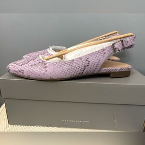 Vionic Jade Snakeskin Slingback flats